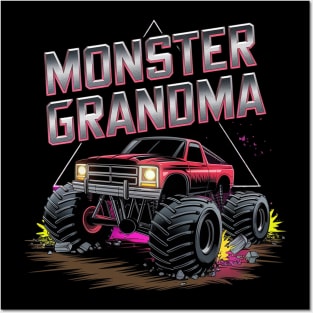 Monster Truck Grandma Monster Truck Are My Jam Truck Lovers Posters and Art